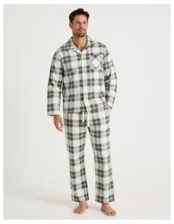 Soho Long Sleeve Flannelette Pyjama Set in Winter Check