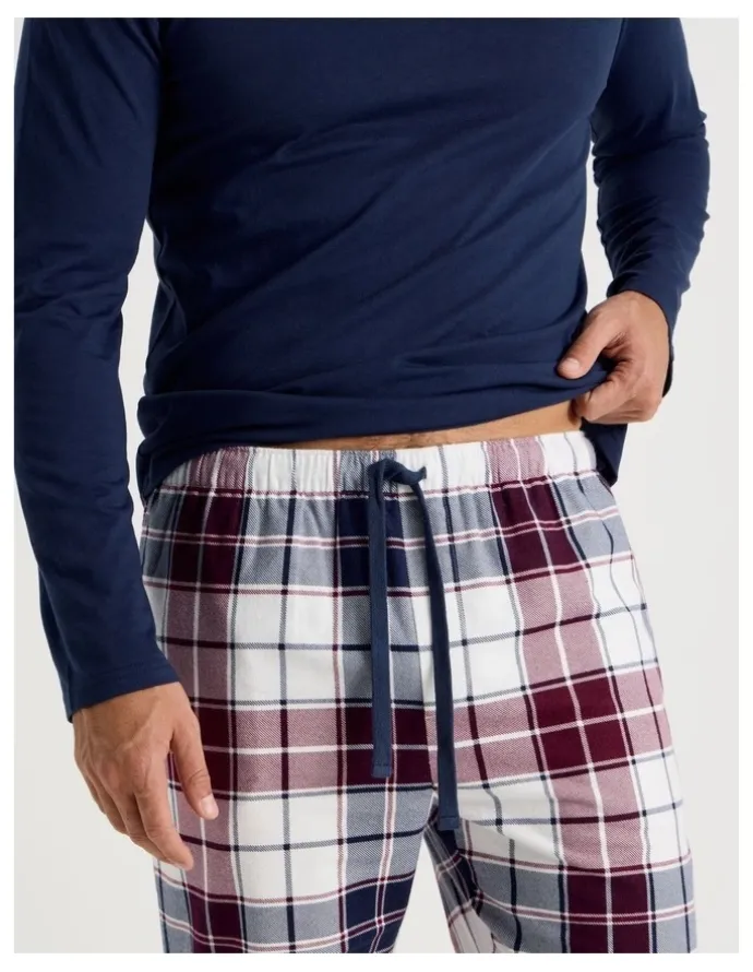 Soho Long Sleeve Tee and Flannelette Pant Pyjama Set in Classic Check
