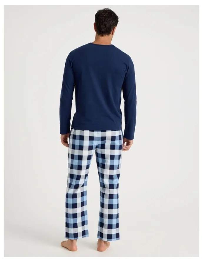 Soho Long Sleeve Tee and Flannelette Pant Pyjama Set in Buffalo Check
