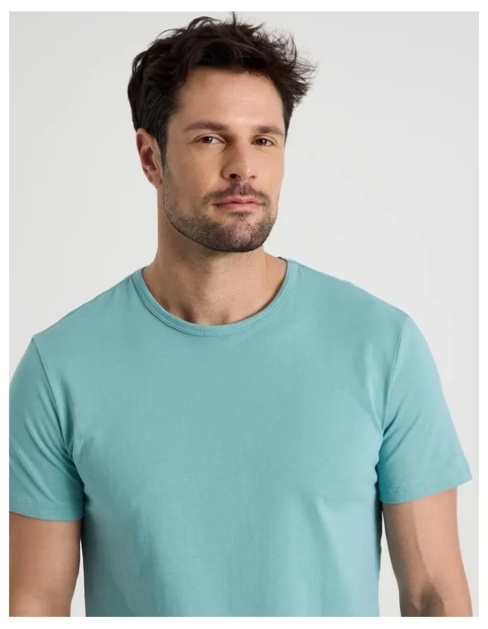Soho Poplin Tee and Pant Pyjama Set in Blue and Green Check