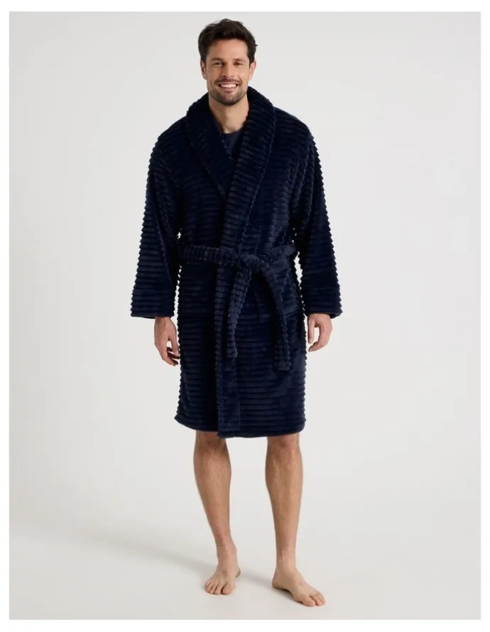 Soho Shawl Robe in Navy