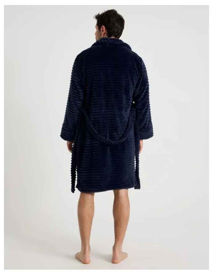 Soho Shawl Robe in Navy