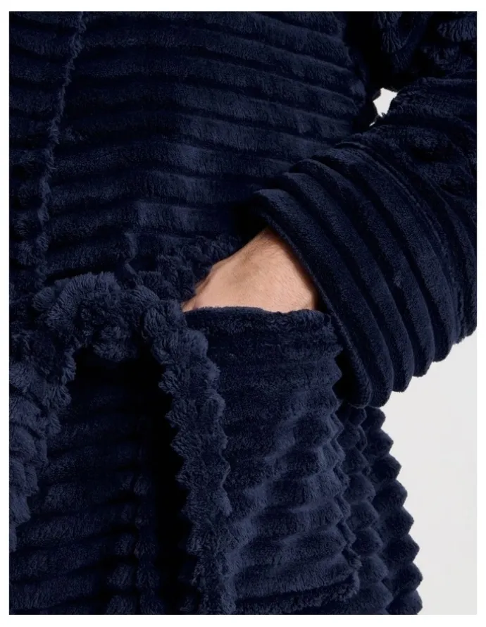 Soho Shawl Robe in Navy