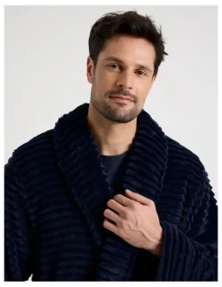 Soho Shawl Robe in Navy