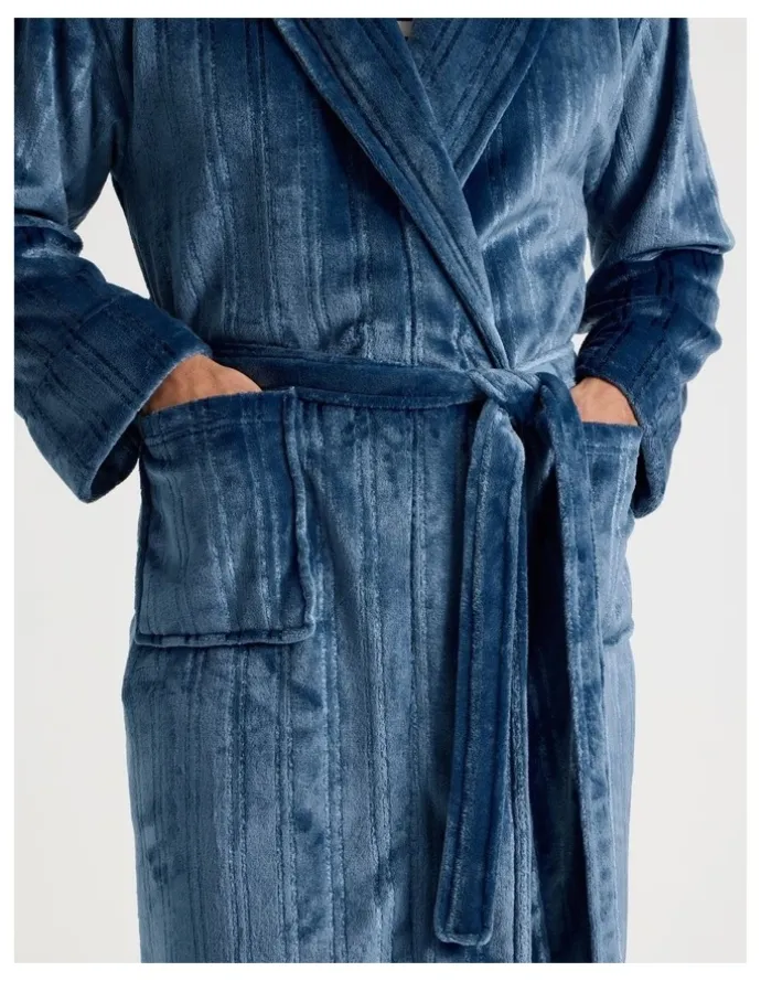 Soho Shawl Robe in Navy