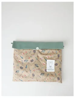 Soho Tee and Short Pyjama Set in Khaki Reel Tired Print