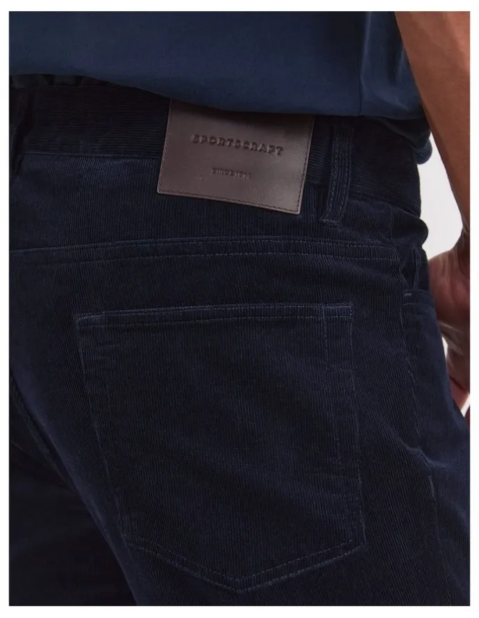 Sportscraft Hudson Straight Leg Cord Pant in Blue