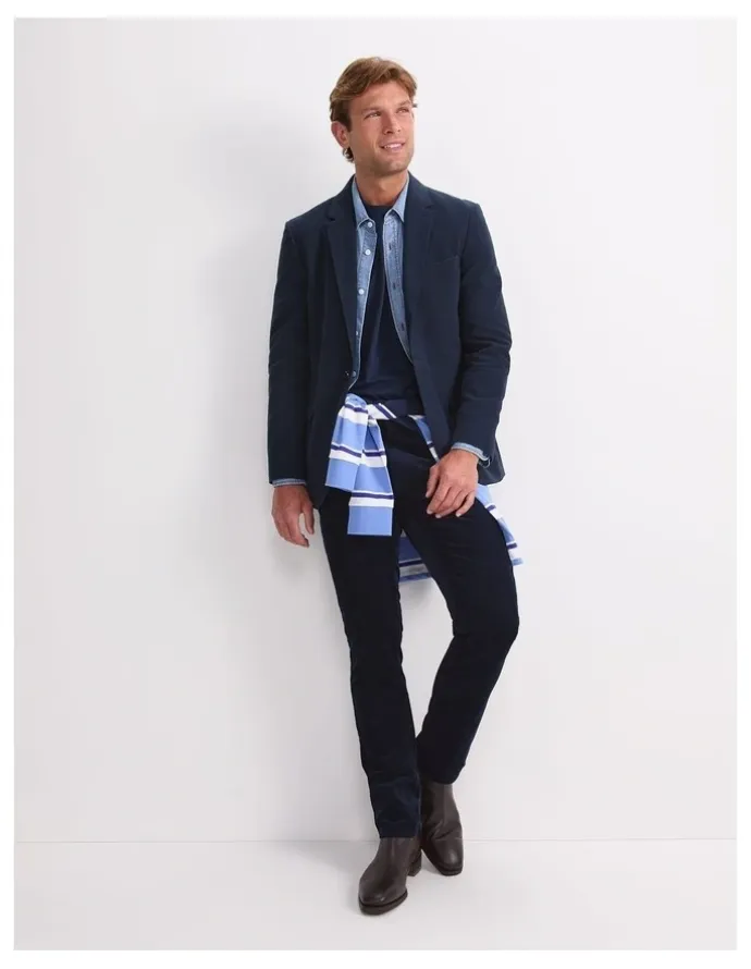 Sportscraft Italian Moleskin Jacket in Blue