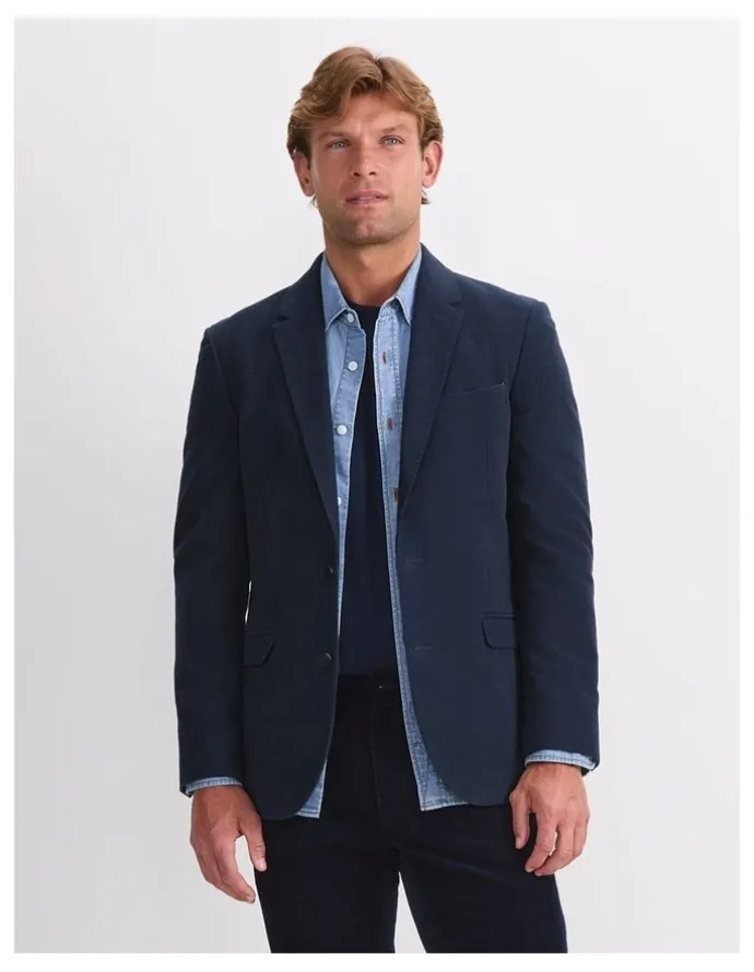 Sportscraft Italian Moleskin Jacket in Blue