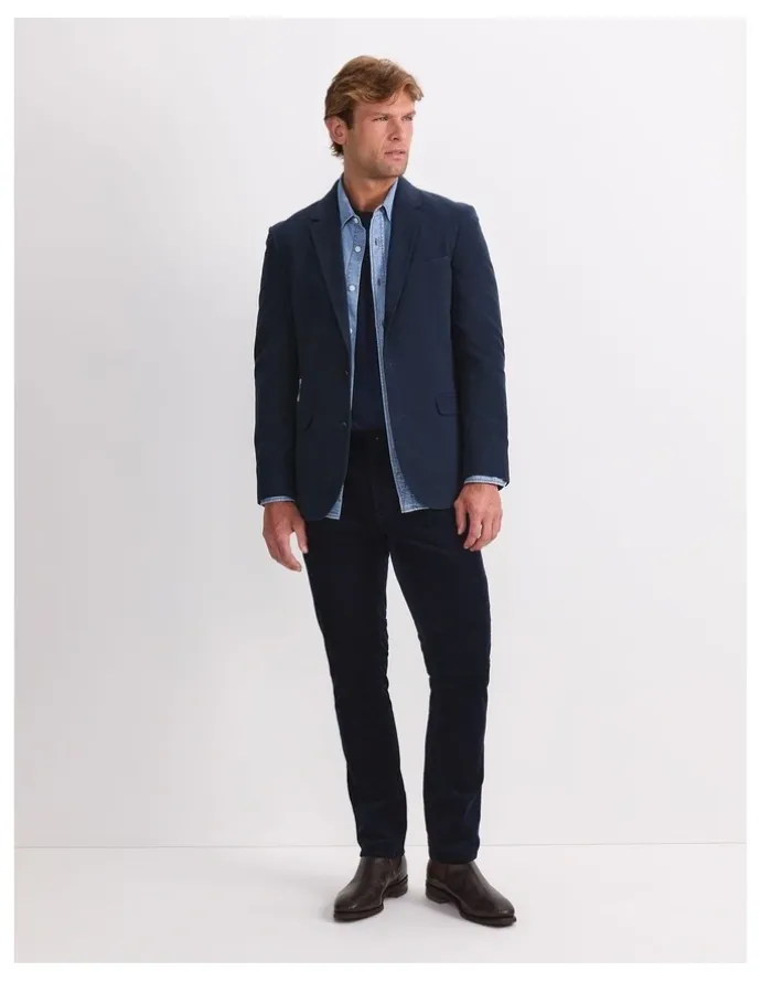 Sportscraft Italian Moleskin Jacket in Blue