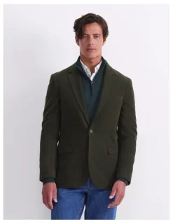 Sportscraft Italian Moleskin Blazer in Green