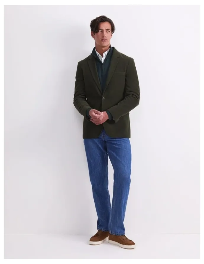Sportscraft Italian Moleskin Blazer in Green