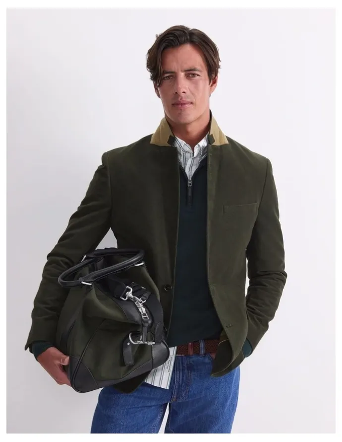 Sportscraft Italian Moleskin Blazer in Green