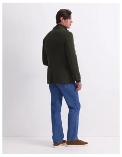 Sportscraft Italian Moleskin Blazer in Green