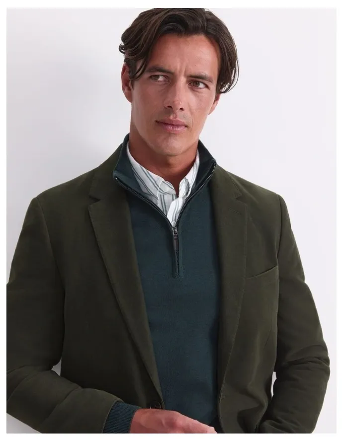 Sportscraft Italian Moleskin Blazer in Green