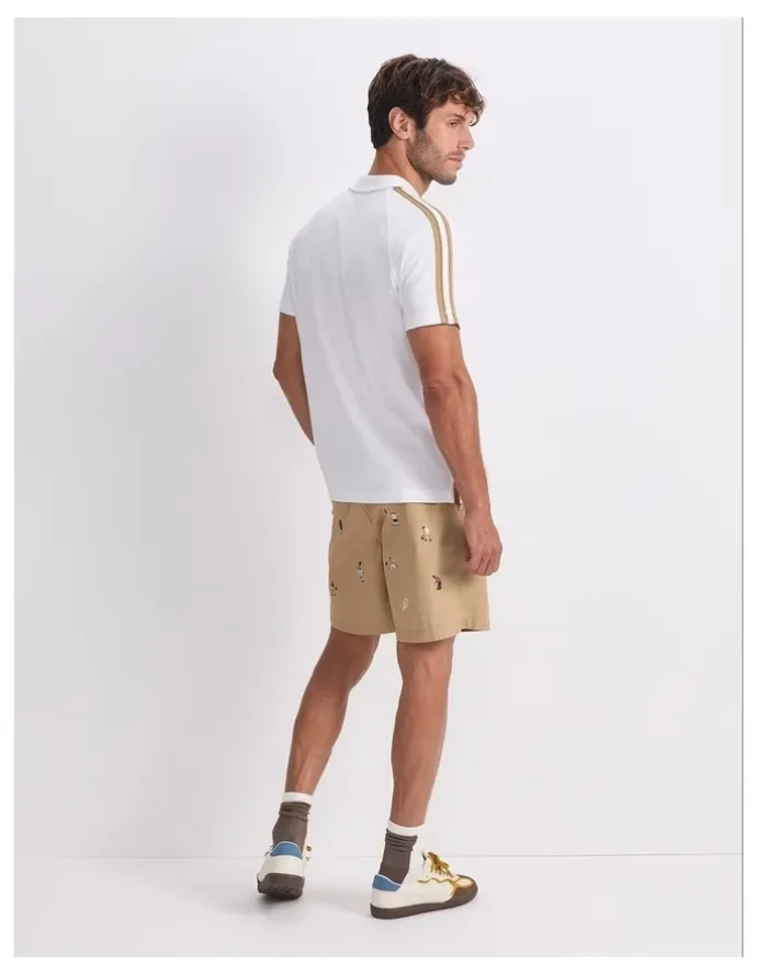 Sportscraft Rod Textured Polo Shirt in White