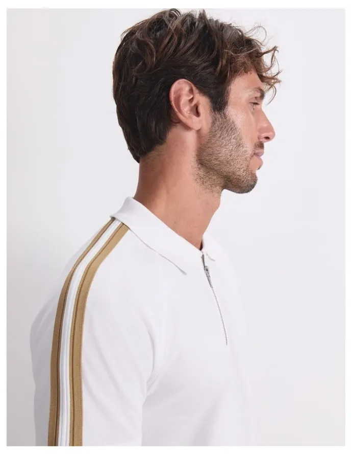Sportscraft Rod Textured Polo Shirt in White