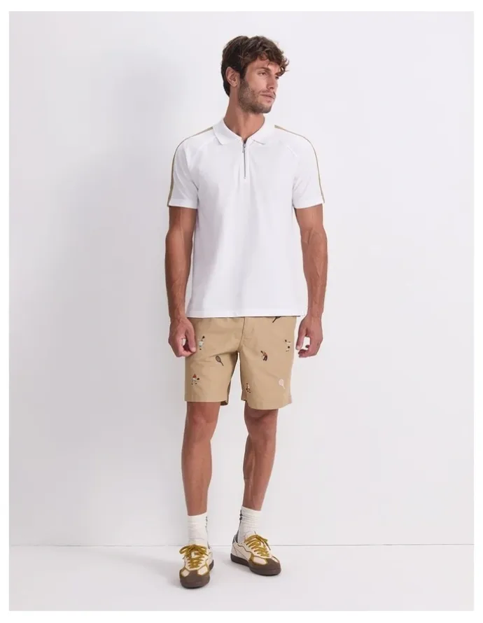 Sportscraft Rod Textured Polo Shirt in White