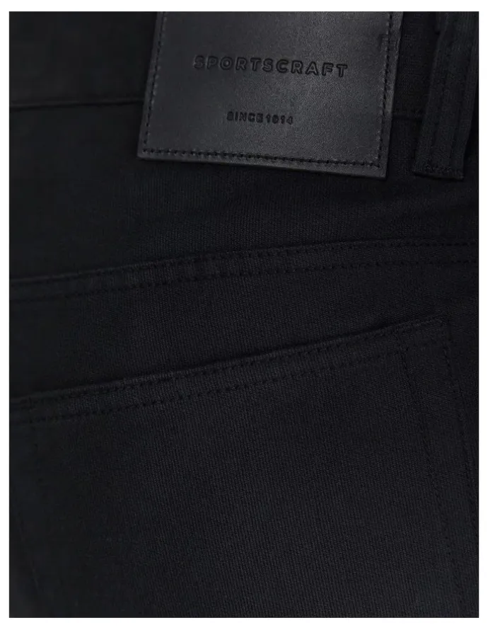 Sportscraft Tapered Bedford Jeans in Black