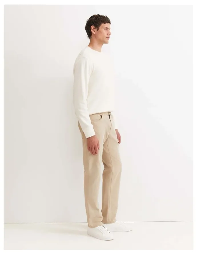 Sportscraft Tapered Bedford Jeans in Beige