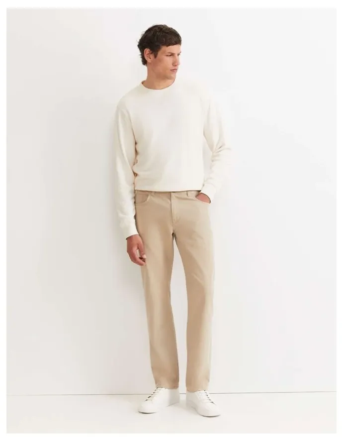 Sportscraft Tapered Bedford Jeans in Beige