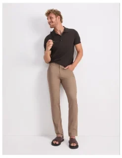 Sportscraft Tapered Bedford Jeans in Brown