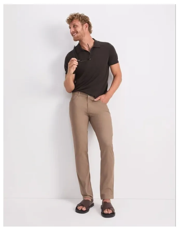 Sportscraft Tapered Bedford Jeans in Brown