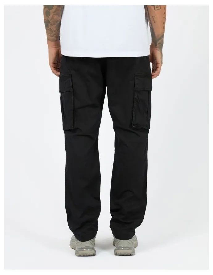 St Goliath Straight Leg Cargo Pant in Black