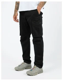 St Goliath Straight Leg Cargo Pant in Black