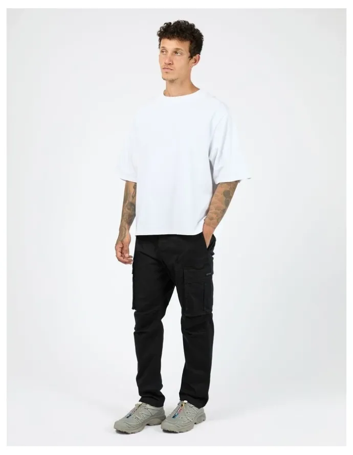 St Goliath Straight Leg Cargo Pant in Black