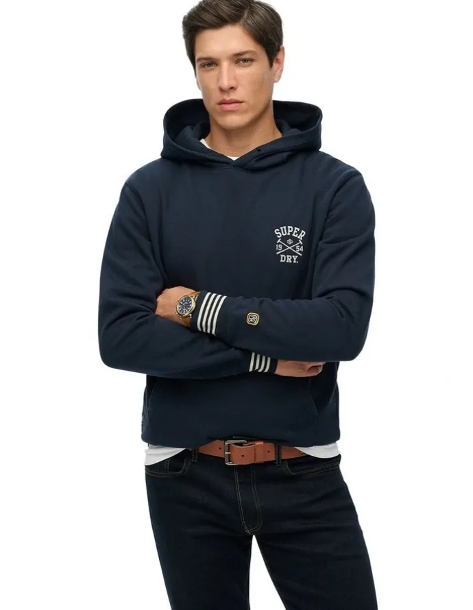 Superdry Athletic Club Hoodie in Nautical Navy