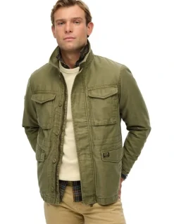 Superdry Collared M65 Jacket in Burnt Olive