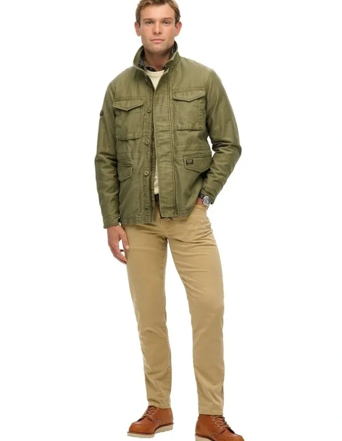Superdry Collared M65 Jacket in Burnt Olive