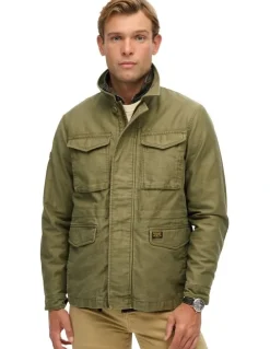 Superdry Collared M65 Jacket in Burnt Olive