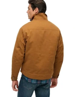 Superdry Cotton Canvas Ranch Jacket in Tobacco Brown
