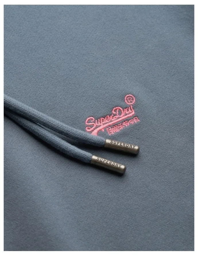 Superdry Essential Logo Hoodie in Stormy Weather Blue