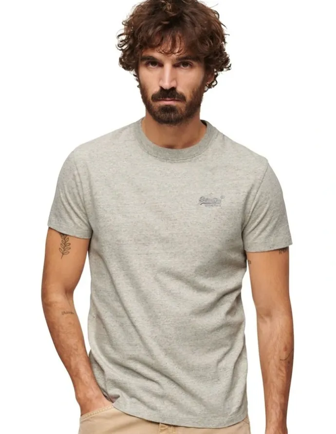 Superdry Essential Logo T-Shirt in Grey Fleck Marle
