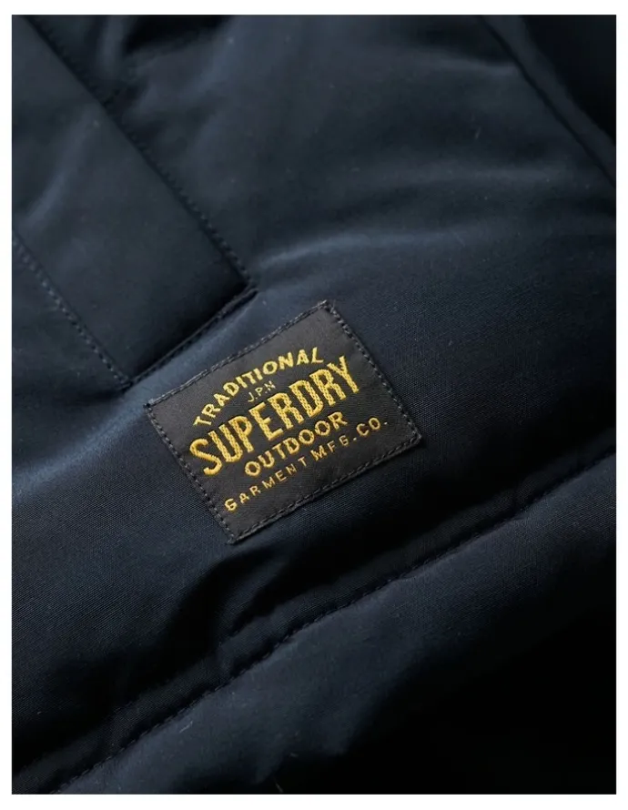 Superdry Everest Hooded Puffer Jacket in Eclipse Navy