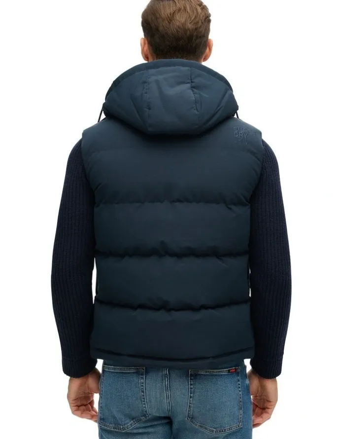 Superdry Everest Hooded Puffer Jacket in Eclipse Navy