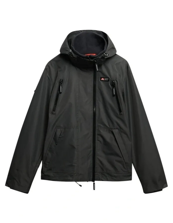 Superdry Hooded Mountain Windbreaker in Dark Dull Charcoal