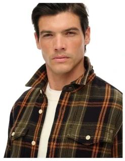 Superdry Merchant Heavy Checked Shirt in Peyton Check Black