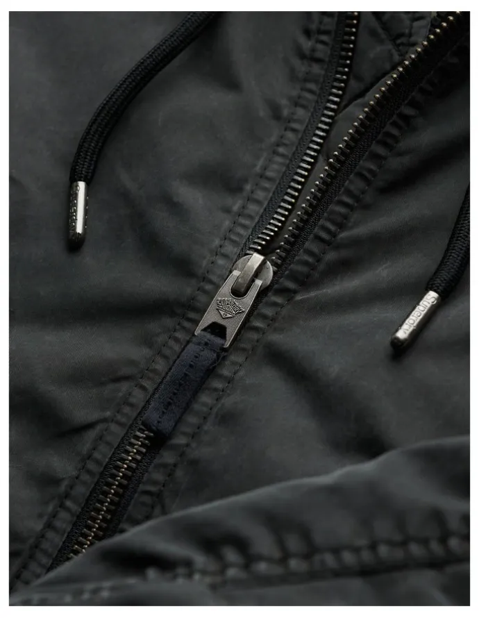 Superdry Military MA1 Bomber Jacket in Washed Black