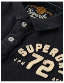 Superdry Vintage Athletic Polo in Eclipse Navy