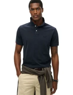 Superdry Vintage Destroy Polo Shirt in Eclipse Navy