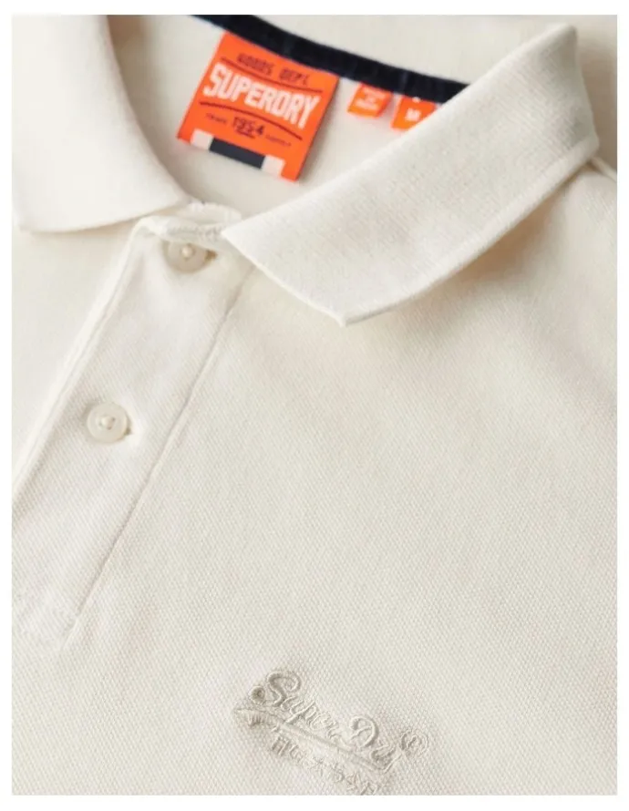 Superdry Vintage Destroy Polo Shirt in Chalk White