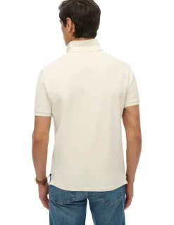 Superdry Vintage Destroy Polo Shirt in Chalk White
