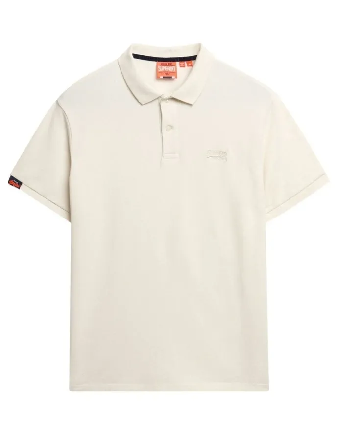 Superdry Vintage Destroy Polo Shirt in Chalk White