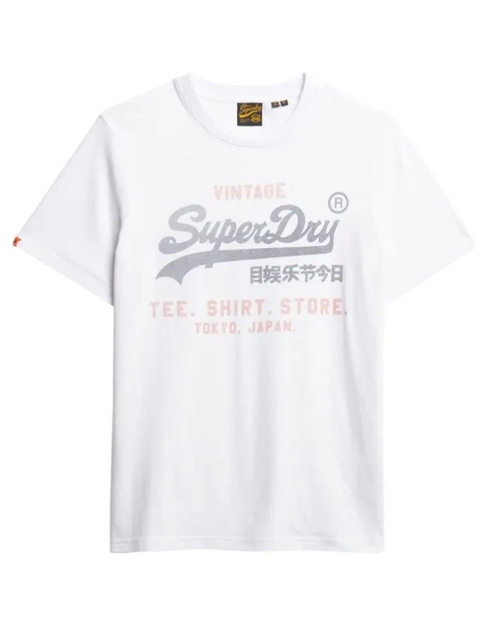 Superdry Vintage Logo Heritage Tee in White