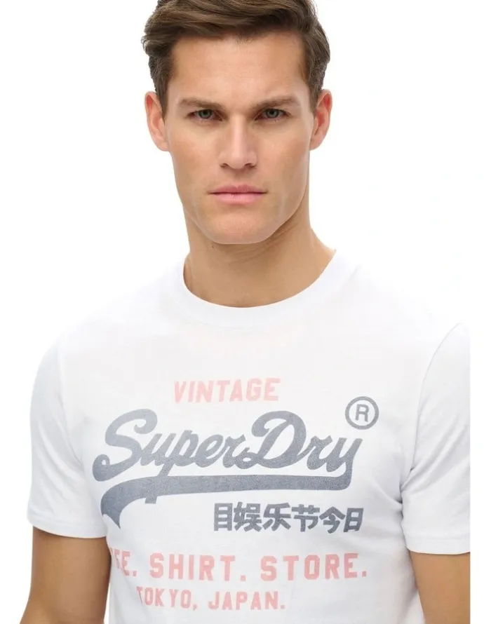 Superdry Vintage Logo Heritage Tee in White
