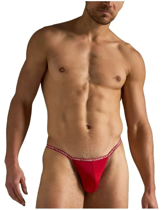 TEAMM8 Glide Micro Thong in Red